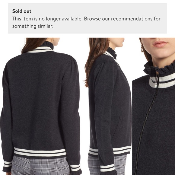 Ruffle Trim Track Jacket sz S - Picture 3 of 16